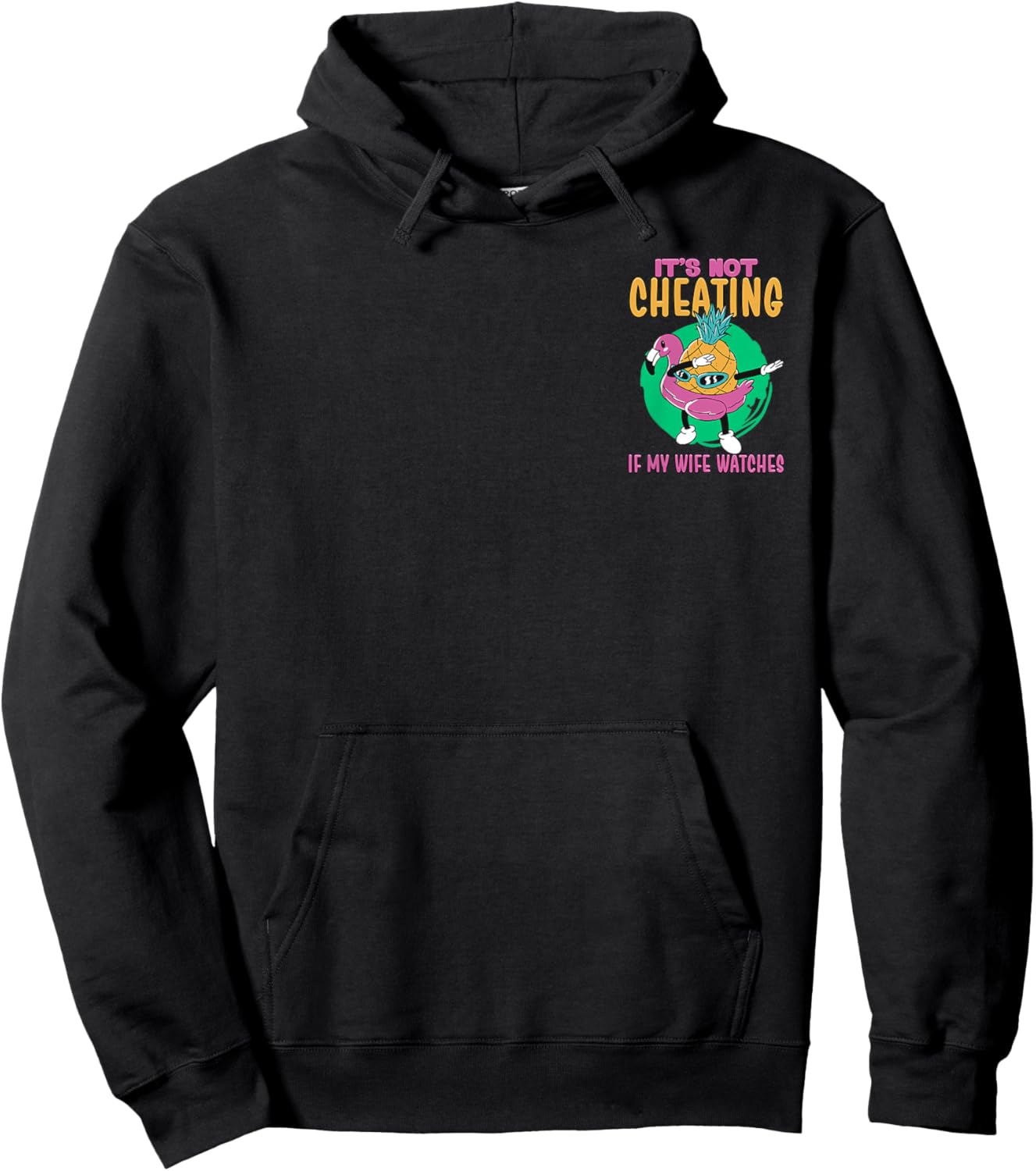 It's Not Cheating If My Wife Watches Minimalist Hoodie - Hoodie | Black