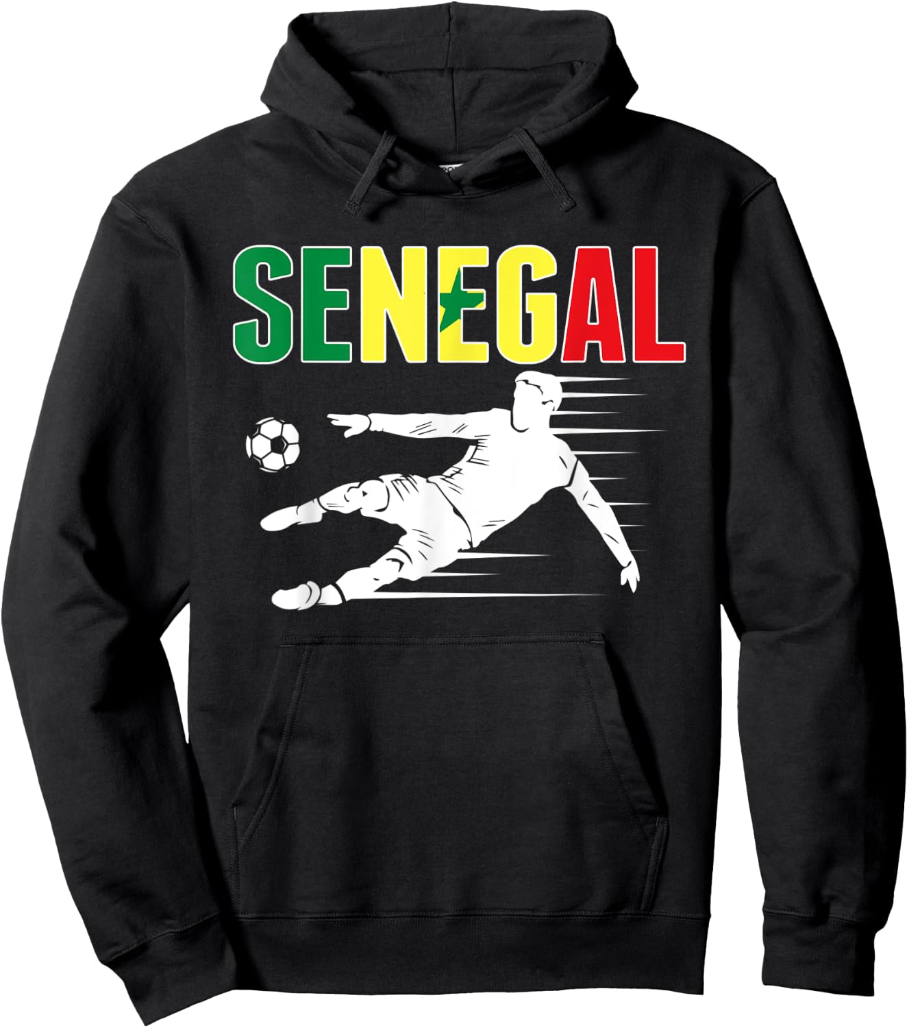 Senegal Soccer Fans Jersey - Senegalese Football Supporters Hoodie - Hoodie | Black