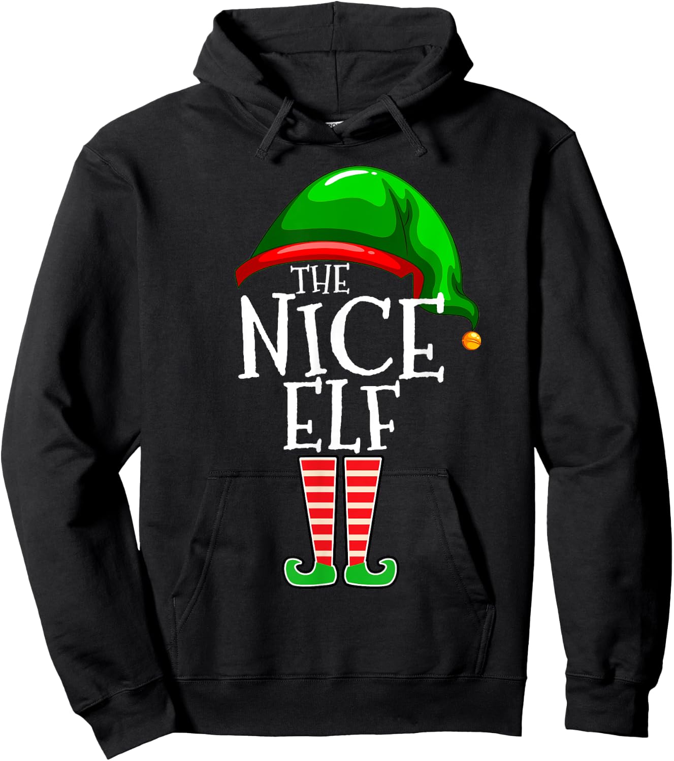 The Nice Elf Group Matching Family Christmas Hoodie - Hoodie | Black