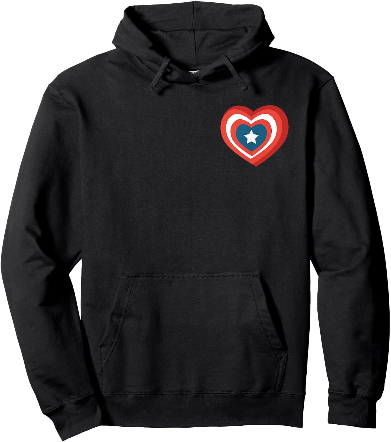 Marvel Captain America Heart Shield Hoodie - Hoodie | Black
