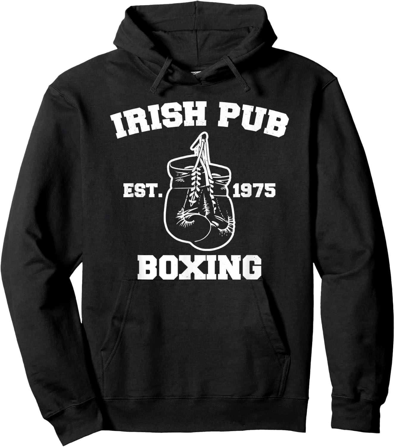 Vintage Irish Pub Est 1975 Boxing Day Hoodie - Hoodie | Black