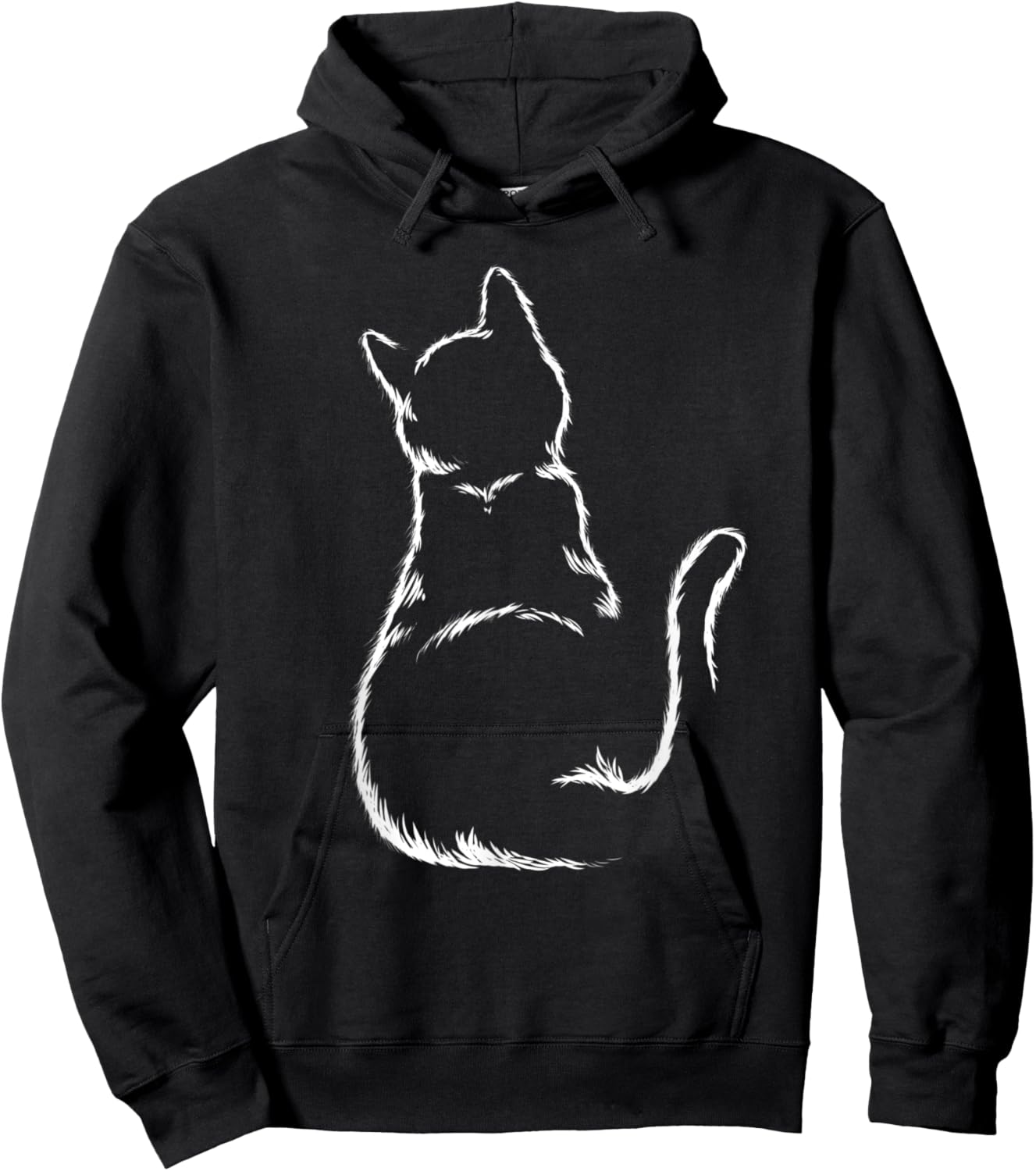 Cats Silhouette Kitten Heart Love Girl Boys Children Hoodie - Hoodie | Black