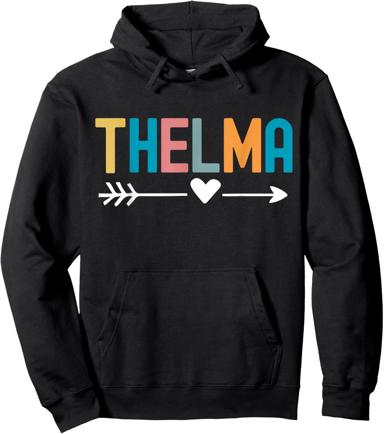 Thelma Retro Color Love Cute Matching Best Friends Hoodie - Hoodie | Black