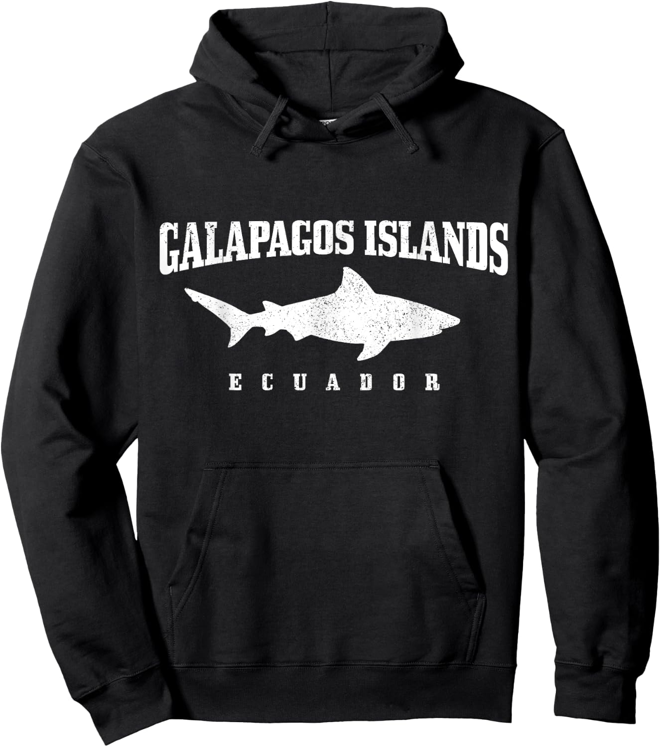 Galapagos Islands Ecuador Scuba Diver Shark Diving Vintage Hoodie - Hoodie | Black