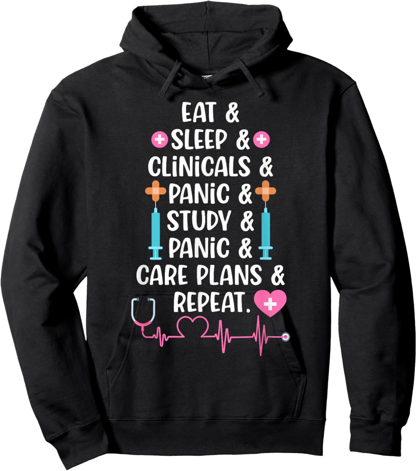 Nursing Student Future Nurse In Progress Nursing Degree Hoodie - Hoodie | Black