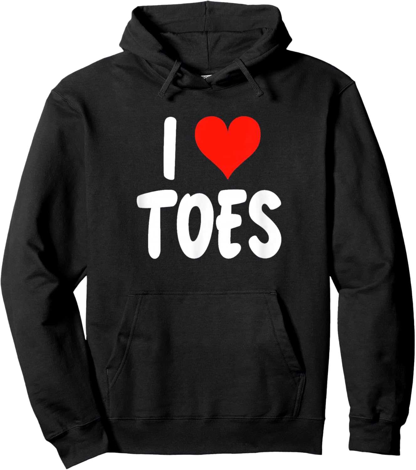I Love Toes Heart Funny Cute Sarcastic Podiatrist Podiatry Hoodie - Hoodie | Black
