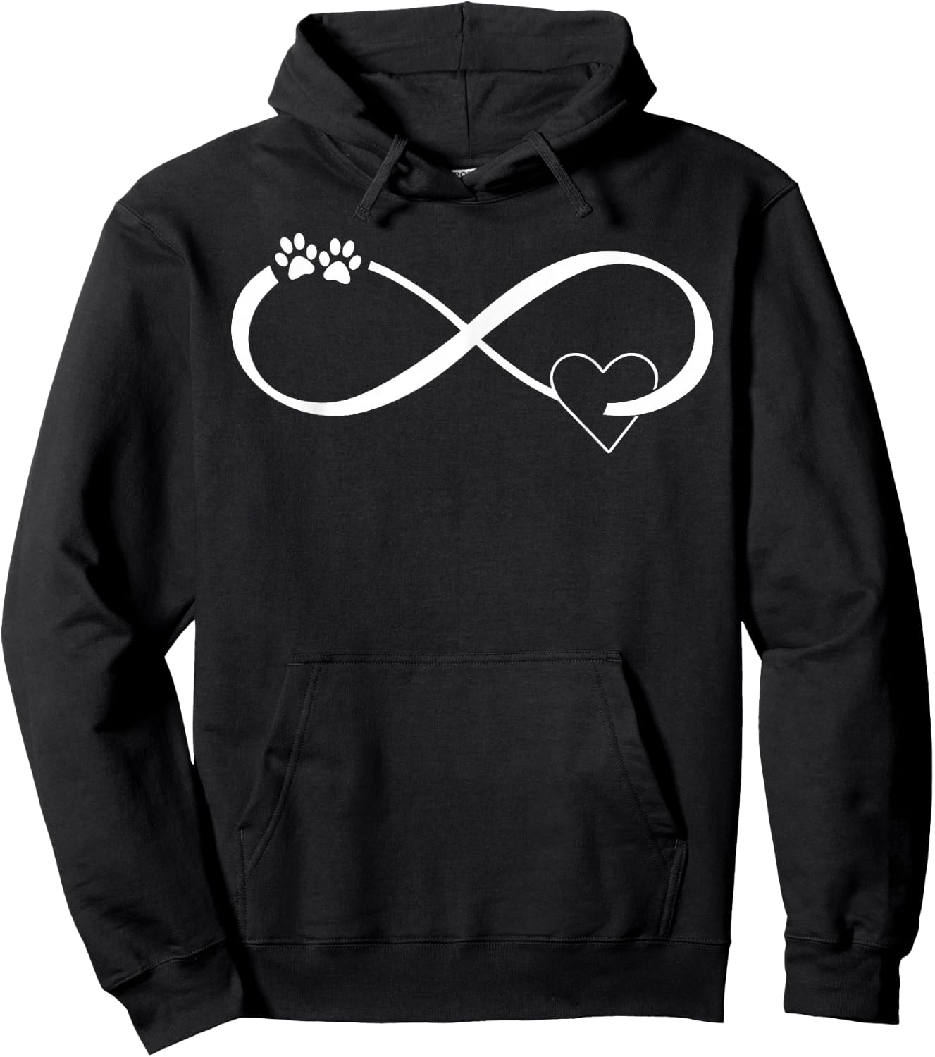 Infinity Dog Rescue Paw Print Heart Dog Owner Gift Women Girls Kids Hoodie - Hoodie | Black