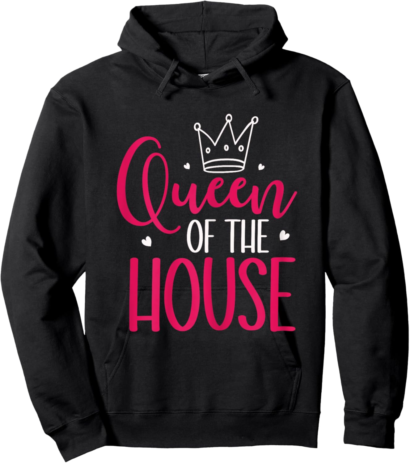 Mom Queen of The House Mother's Day Designs Tops Hoodie - Hoodie | Black