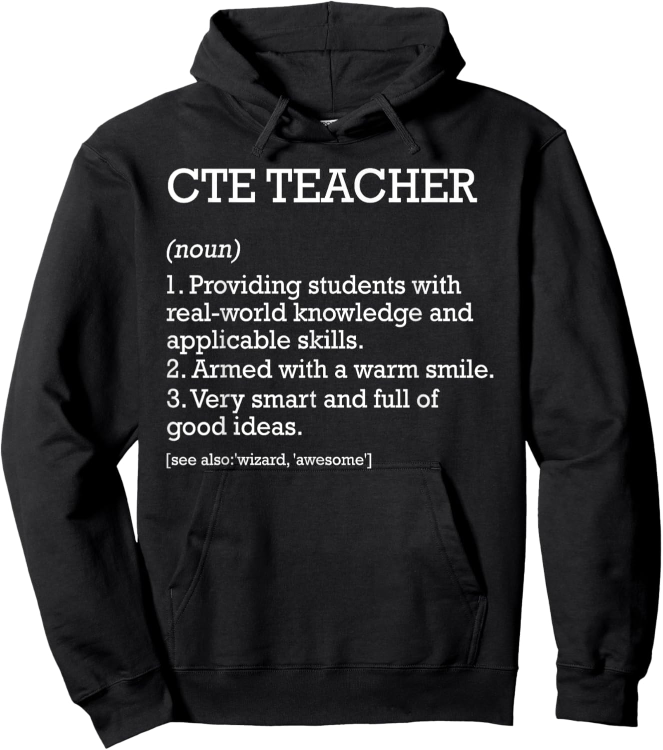 CTE Teacher Job Definition Personalized Funny CTE Teacher Hoodie - Hoodie | Black