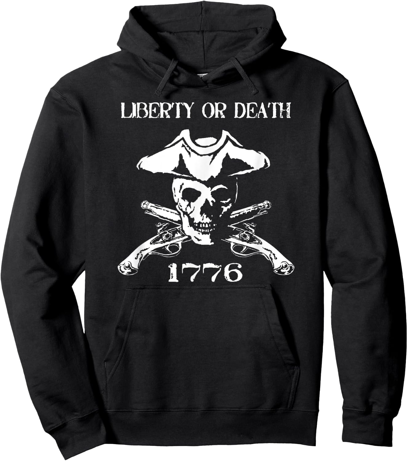 Revolutionary Skull Crossbones Flintlock Hoodie - Hoodie | Black