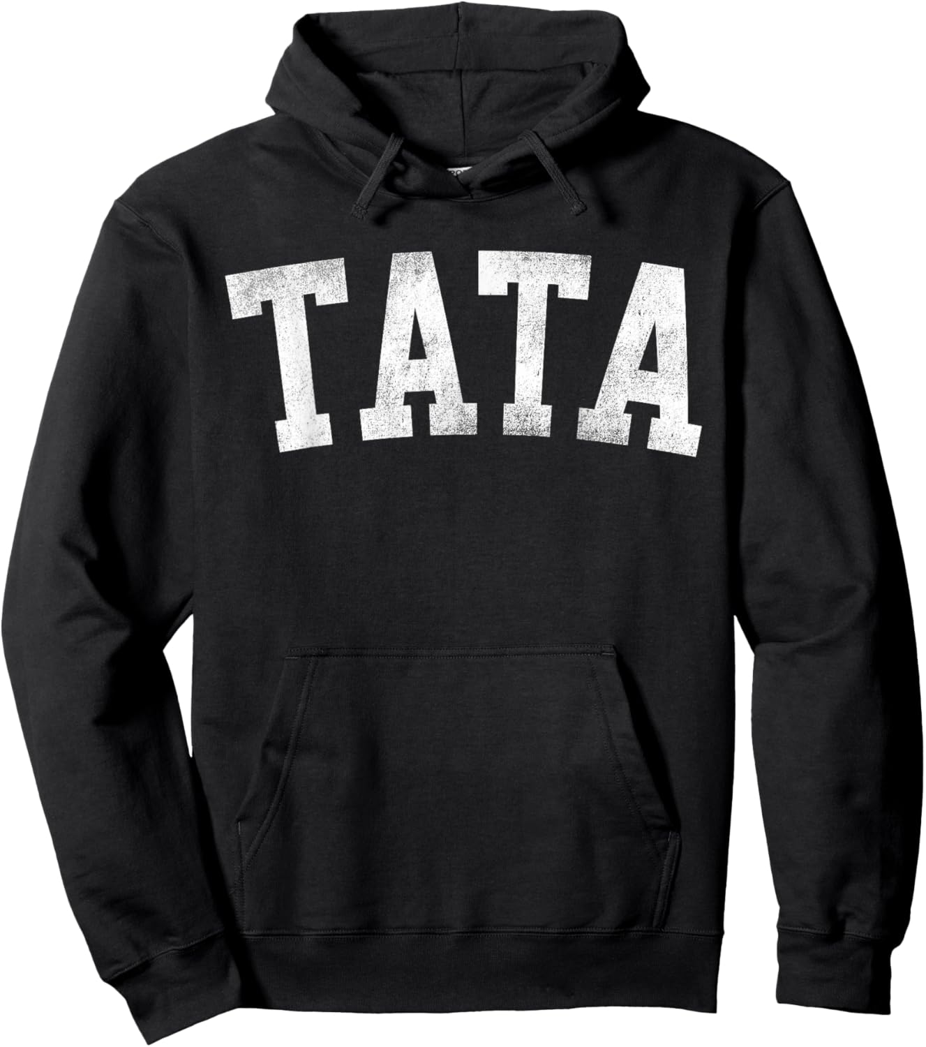 Tata - Classic Bold Font Father's Day Tata Hoodie - Hoodie | Black