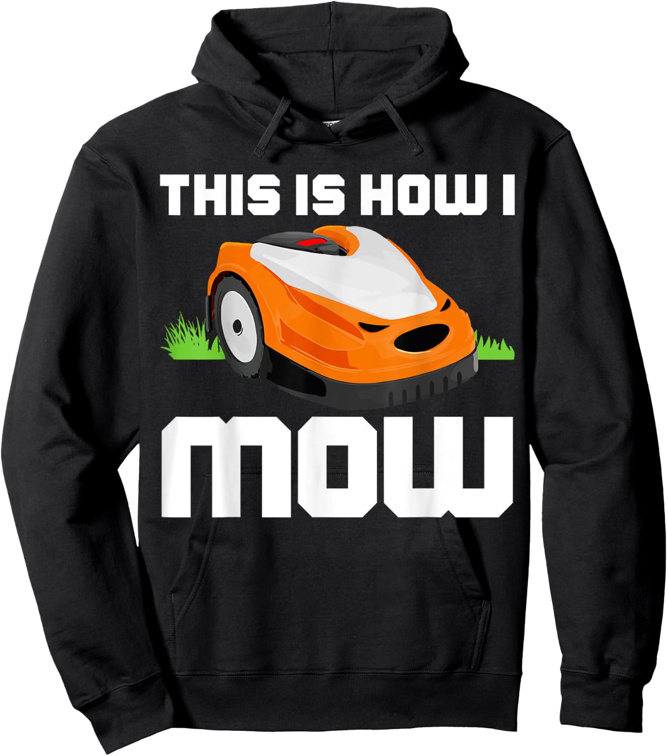 Remote Control Robot Mower Cool Automatic Robotic Lawn Mower Hoodie - Hoodie | Black