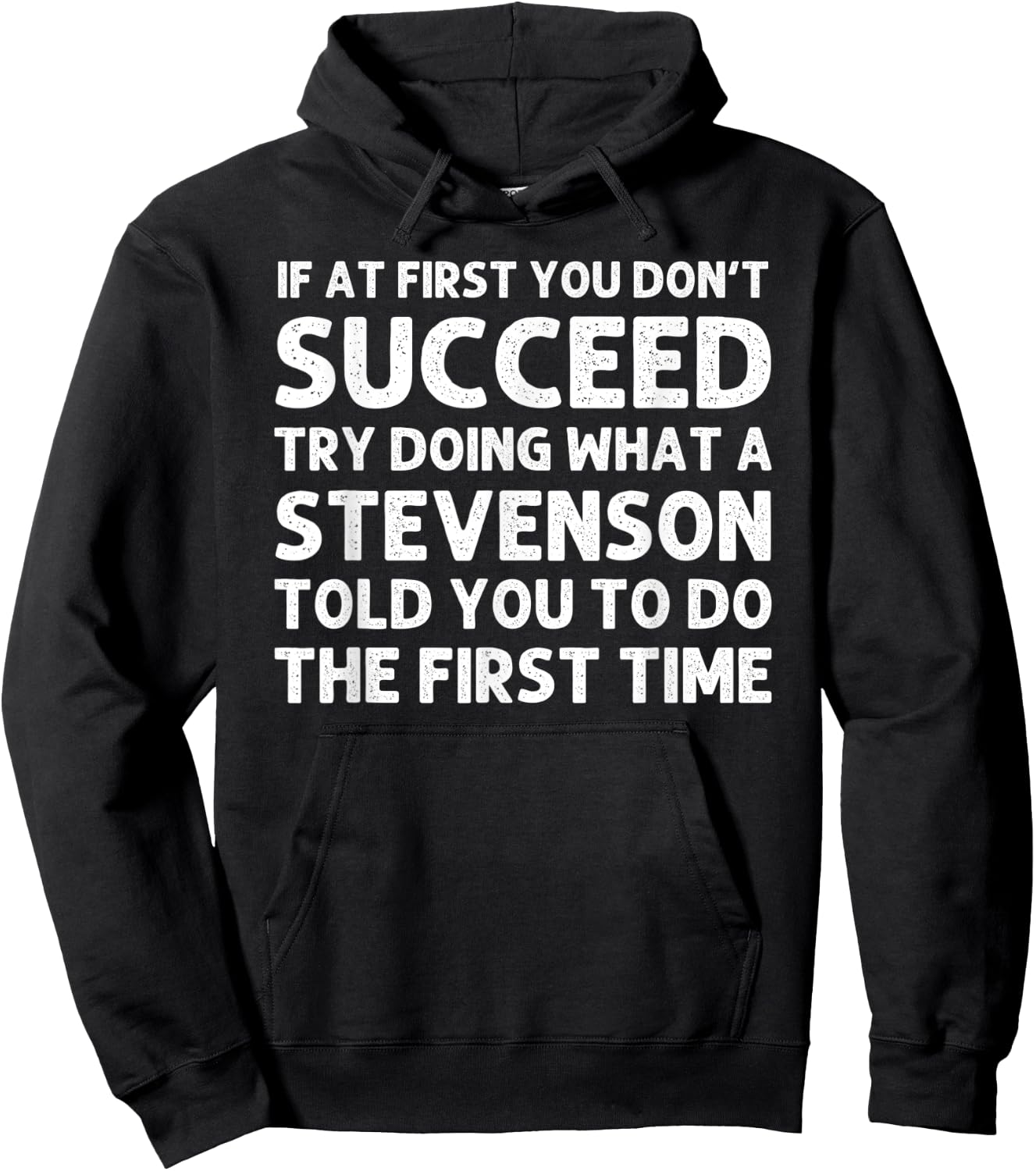 STEVENSON Funny Surname Family Tree Birthday Reunion Idea Hoodie - Hoodie | Black