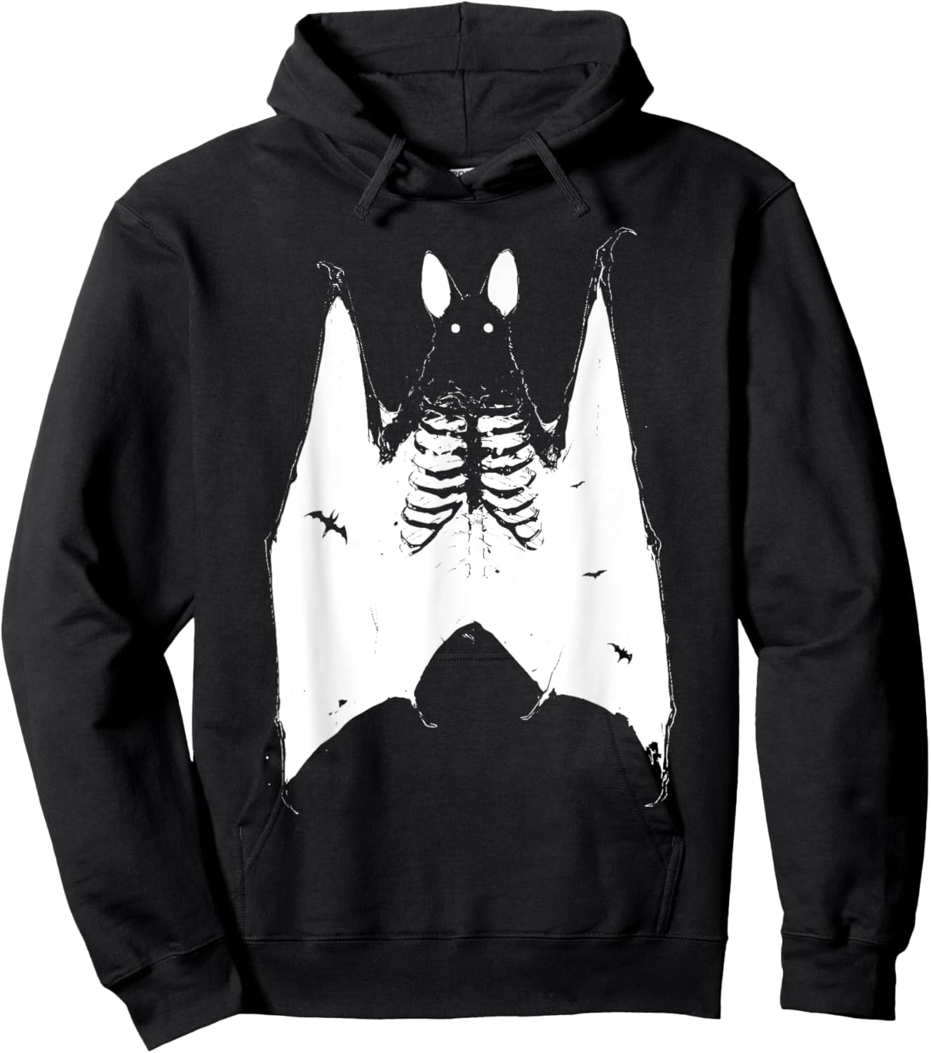 Grunge Horror Bat Pastel Goth Gothic Creepy Weirdcore Punk Hoodie - Hoodie | Black