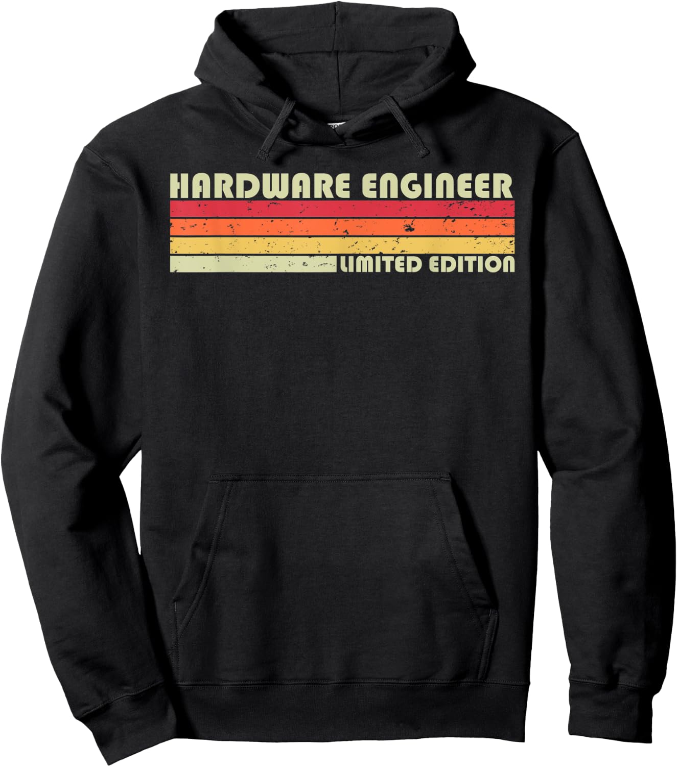 HARDWARE ENGINEER Funny Job Title Profession Birthday Worker Hoodie - Hoodie | Black