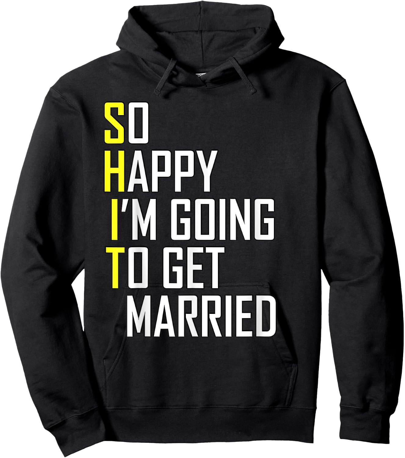 Funny Wedding Sarcastic Groom Bride Engagement Wedding Hoodie - Hoodie | Black