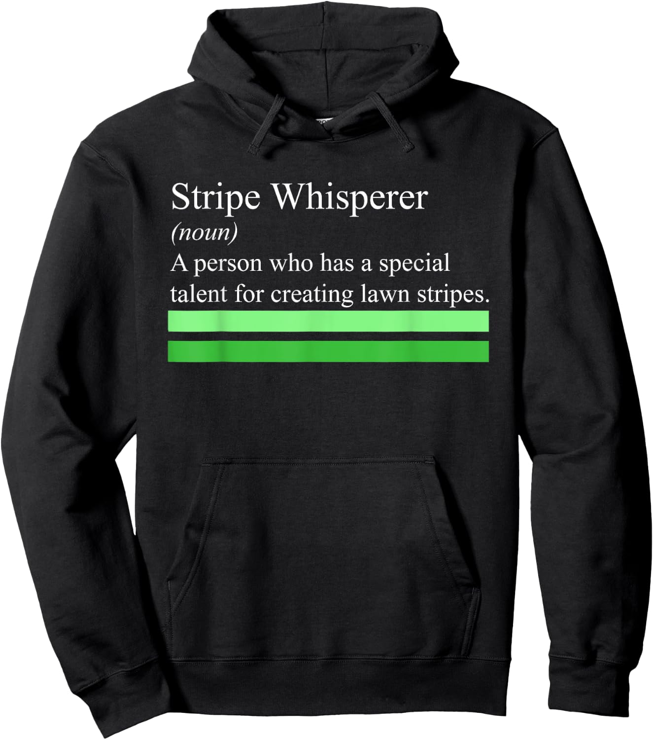 Stripe Whisperer Funny Lawn Mower Stripes Garden Mow Lovers Hoodie - Hoodie | Black