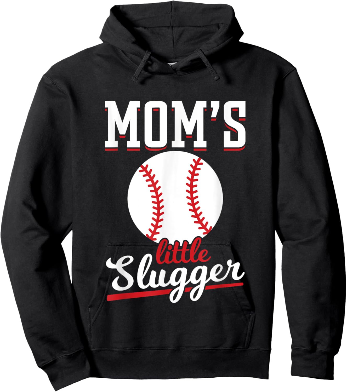 Mom's Little Slugger Hit & Steal Rub Dirt On It Baseball Mom Hoodie - Hoodie | Black