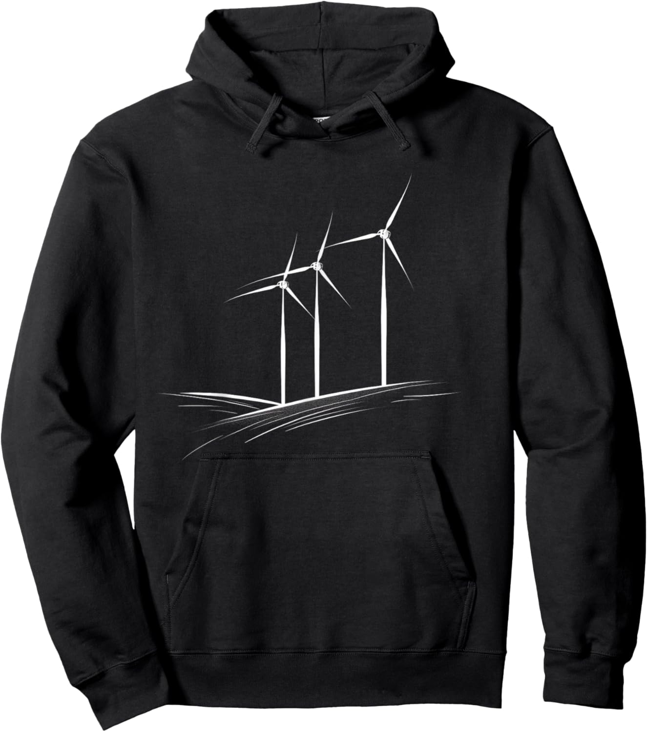 Wind Power Farm Windmill Turbine Renewable Energy Hoodie - Hoodie | Black