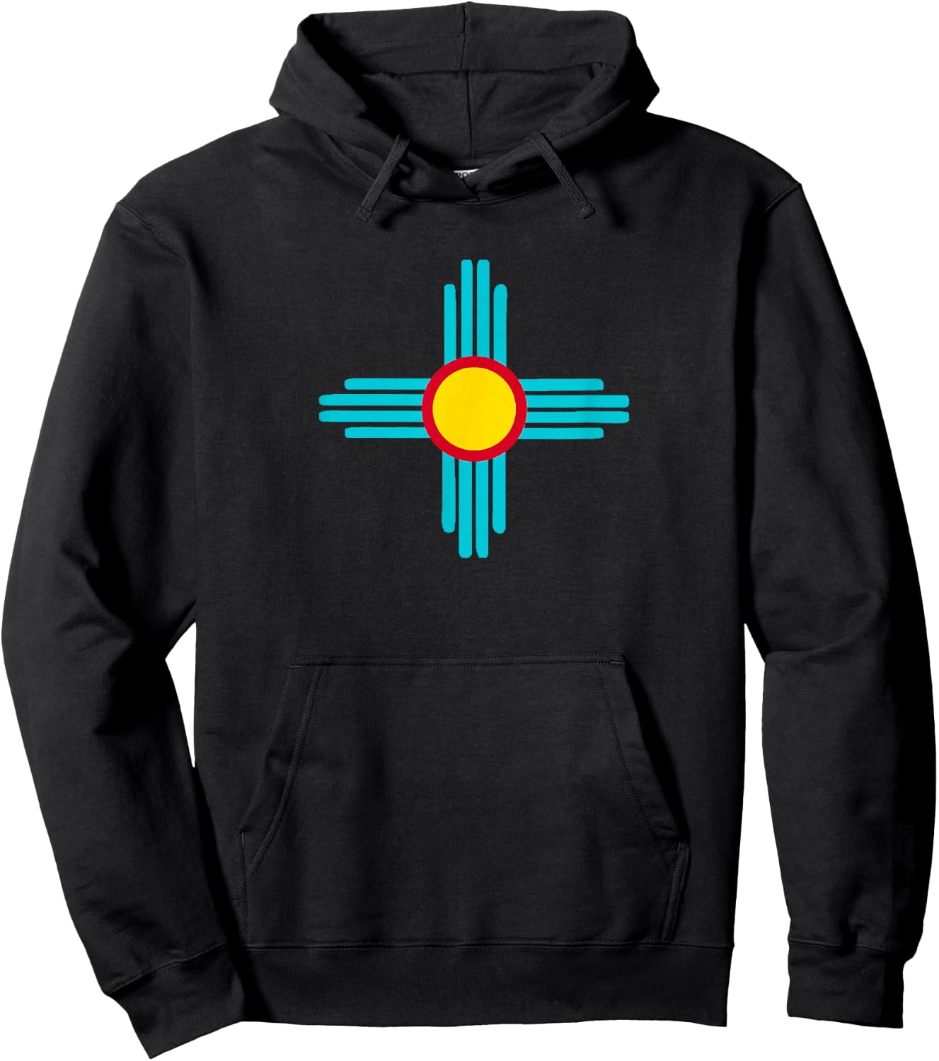 New Mexico State Zia Vintage Retro-Modern Design Hoodie - Hoodie | Black