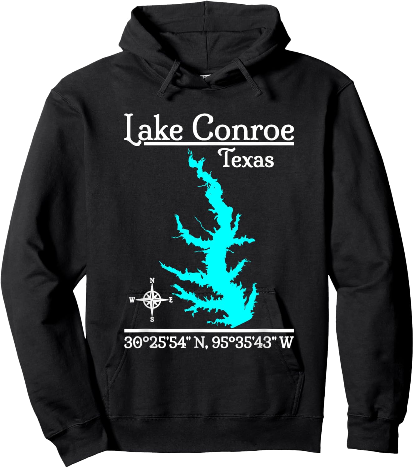 Lake Conroe - Texas Hoodie - Hoodie | Black