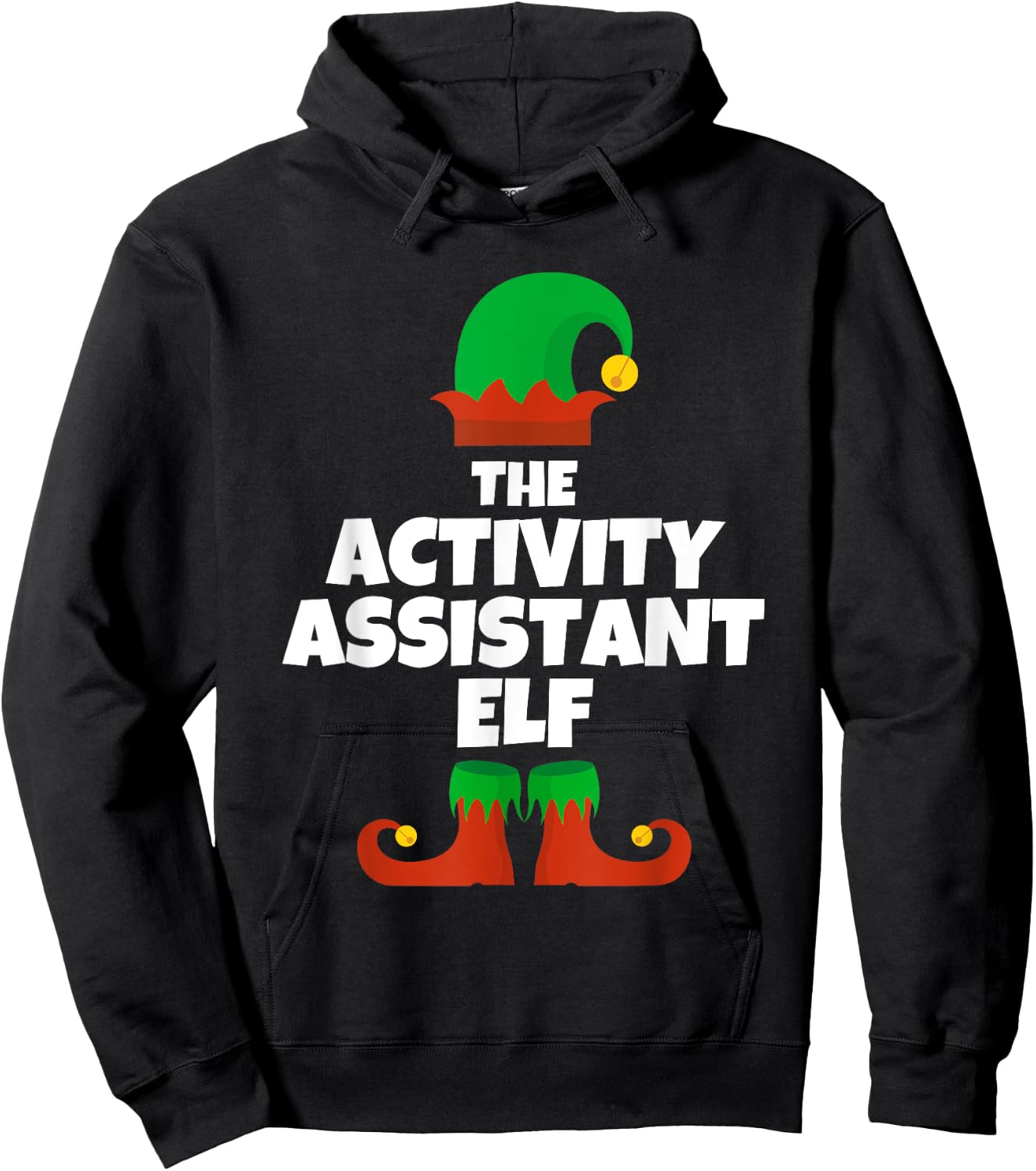 I'm The Activity Assistant Elf Family Pajama Christmas Funny Hoodie - Hoodie | Black