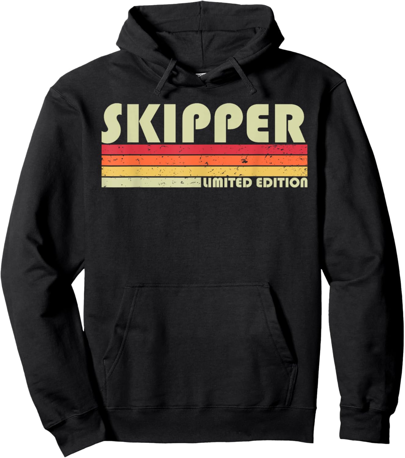 SKIPPER Funny Job Title Profession Birthday Worker Idea Hoodie - Hoodie | Black