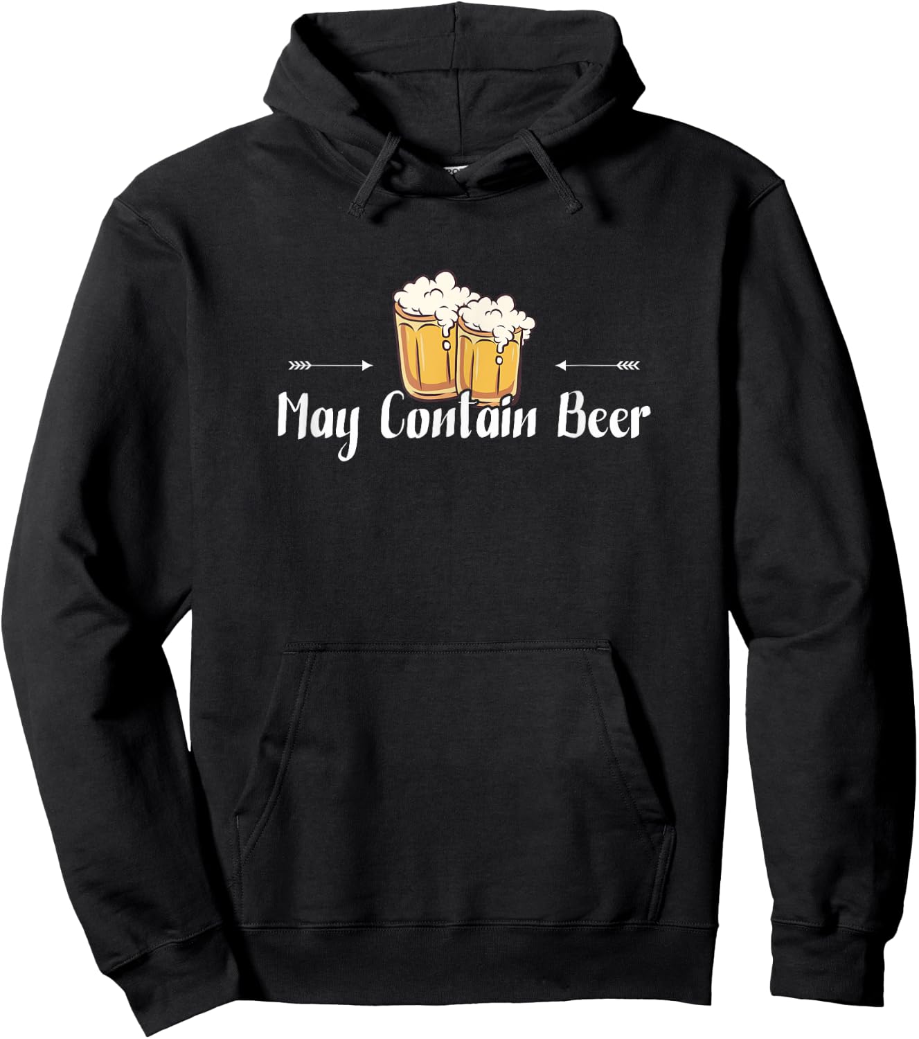 May Contain Beer - Cute Alcohol Lover Beer Drinking Gift Hoodie - Hoodie | Black