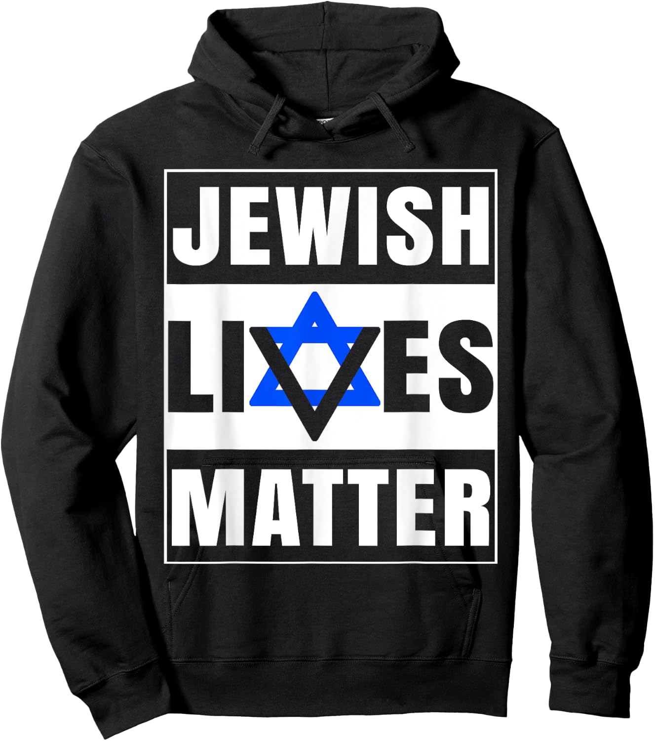 Jewish Lives Matter Shirt David Star Retro Jewish Holiday Hoodie - Hoodie | Black