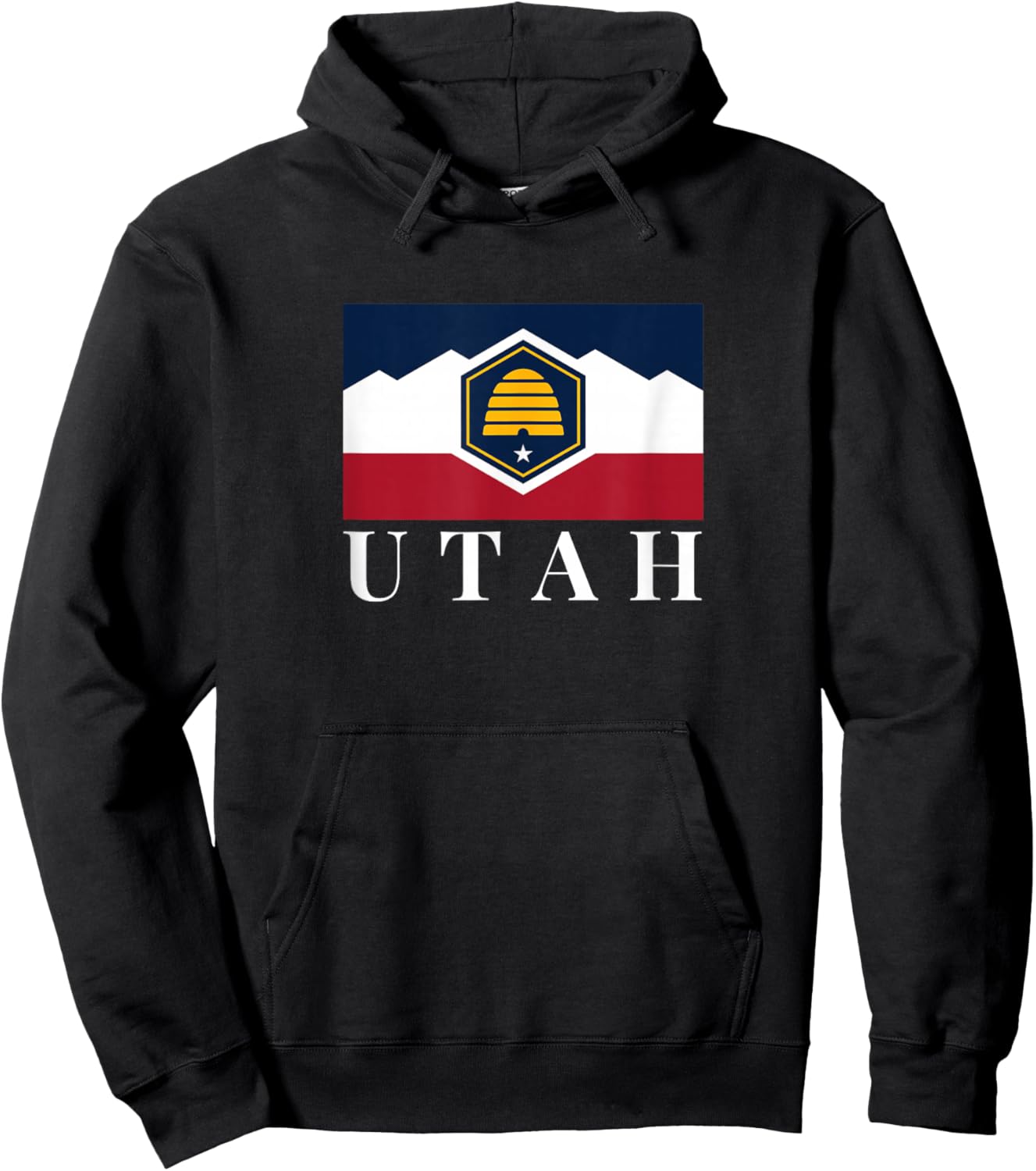 Utah Flag Shirt State of Utah Beehive State Flag Hoodie - Hoodie | Black