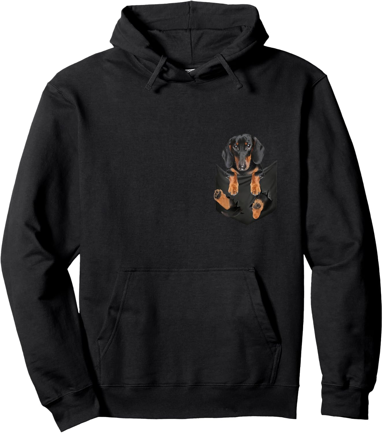 Dog Lovers Gifts Dachshund in a Bag Men Women Girls Kids Hoodie - Hoodie | Black