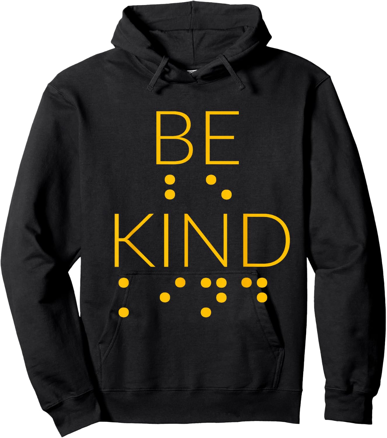 Be Kind In Braille Gifts For Blind People Awareness Men Women Girls Kids Hoodie - Hoodie | Black