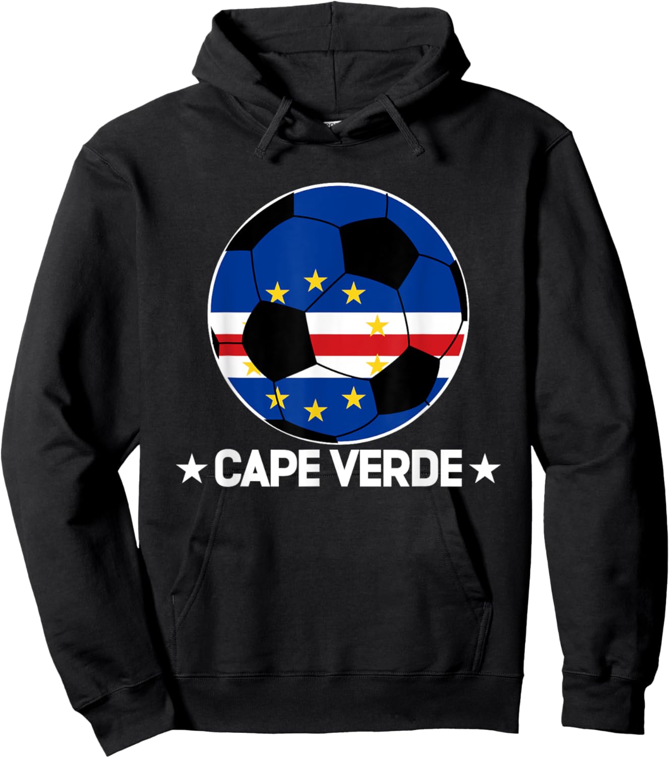 Cape Verde Football Team Cape Verde Flag Jersey Football Hoodie - Hoodie | Black
