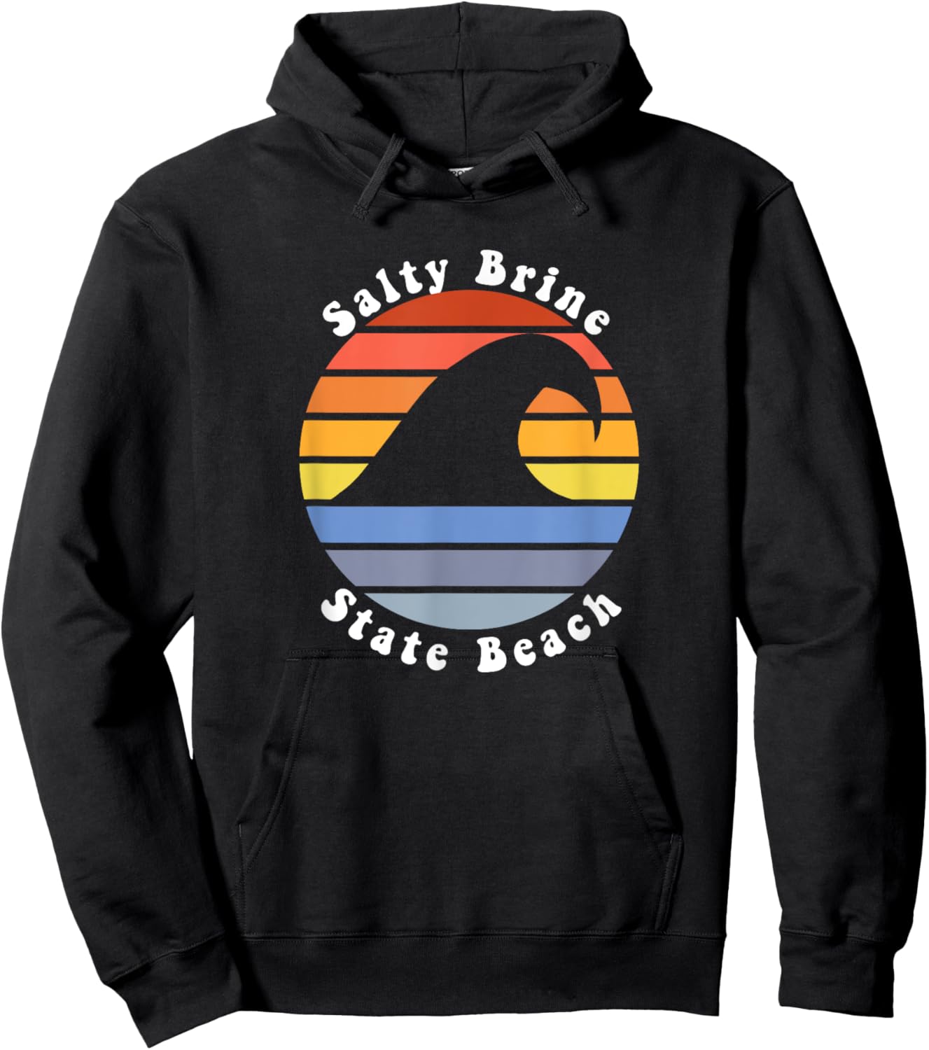 Cute Salty Brine Rhode Island RI Beach Vacation Souvenir Hoodie - Hoodie | Black