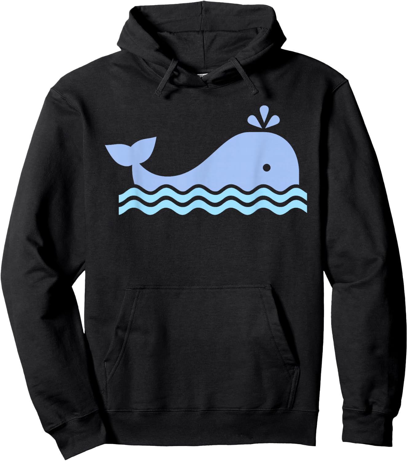 Cute Blue Whale Hoodie - Hoodie | Black