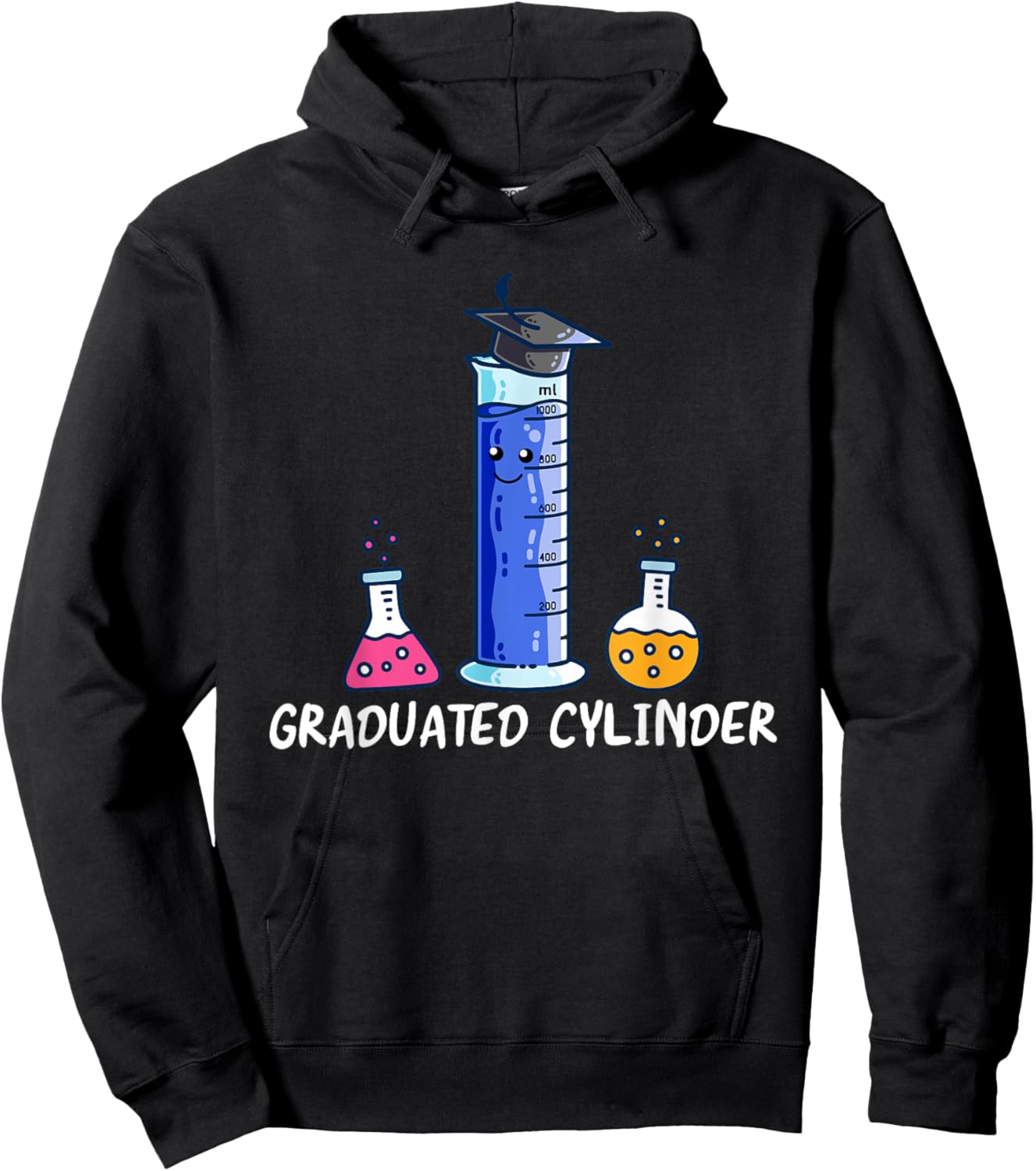 Graduated Cylinder Biology Graduation Biologist Grad Hoodie - Hoodie | Black