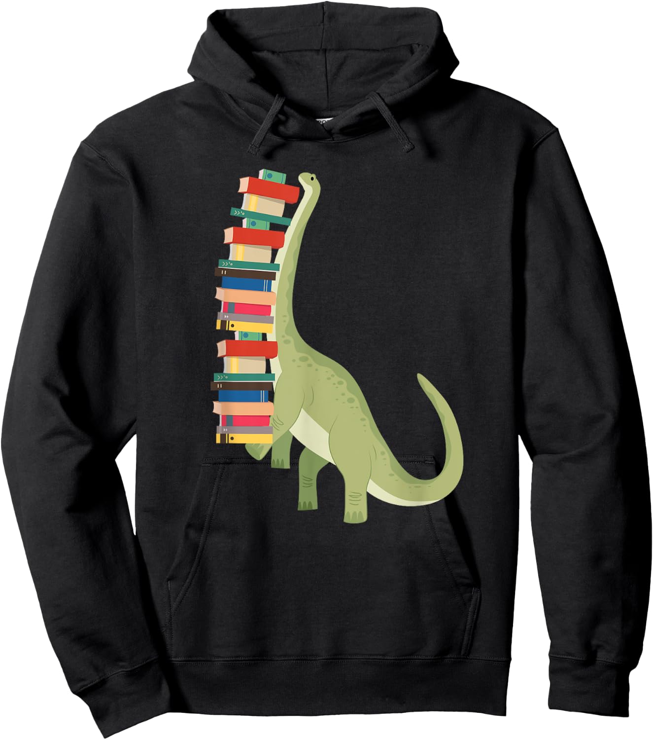 Funny Dinosaur Librarian Reading Hoodie - Hoodie | Black