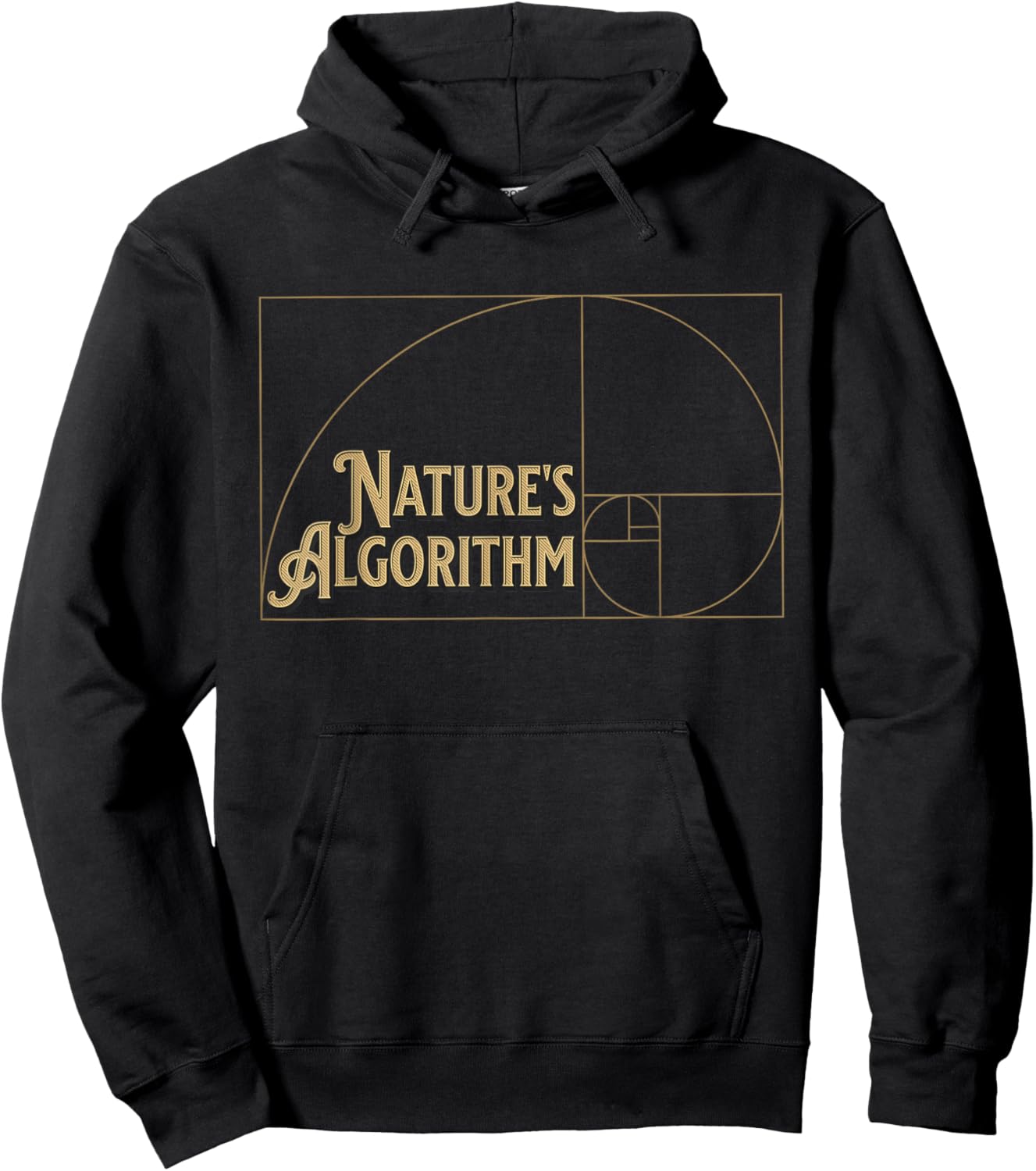 Nature's Algorithm Fibonacci's Sequence Golden Ratio Circle Hoodie - Hoodie | Black