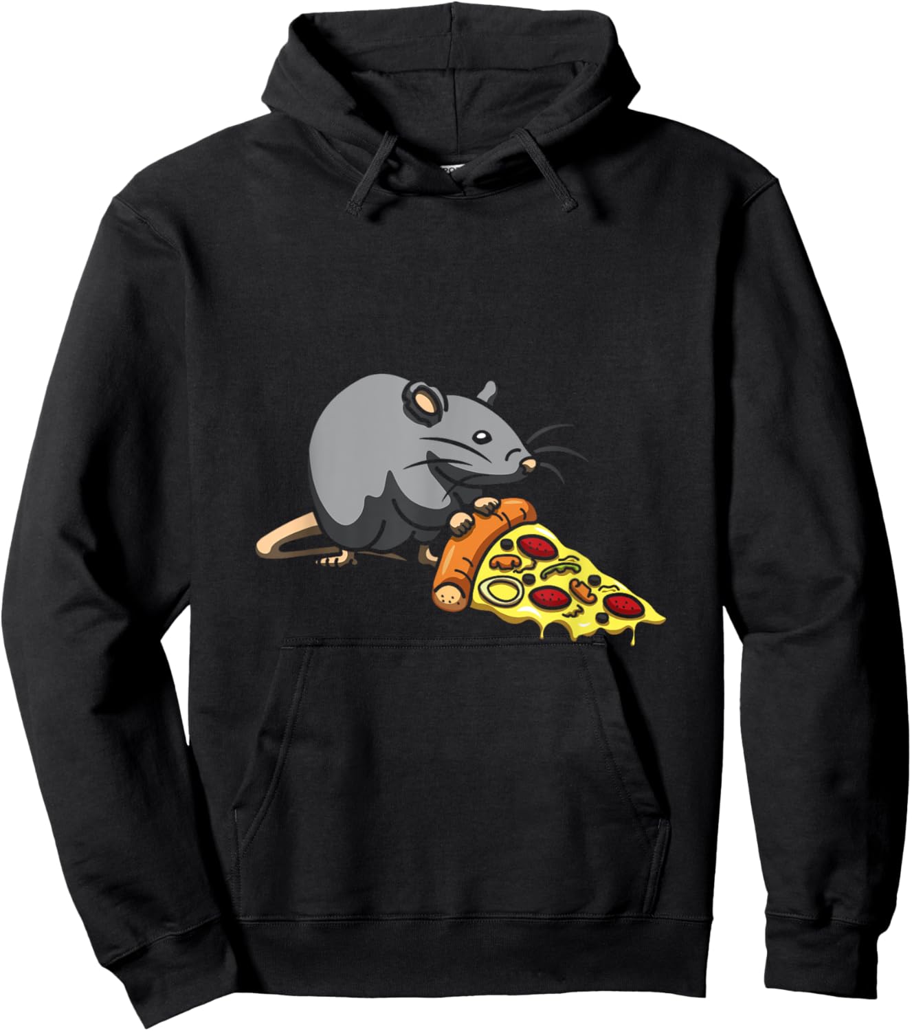 Mouse Lover Pizza Eater Foodie Baking Cheese Pizza Maker Hoodie - Hoodie | Black