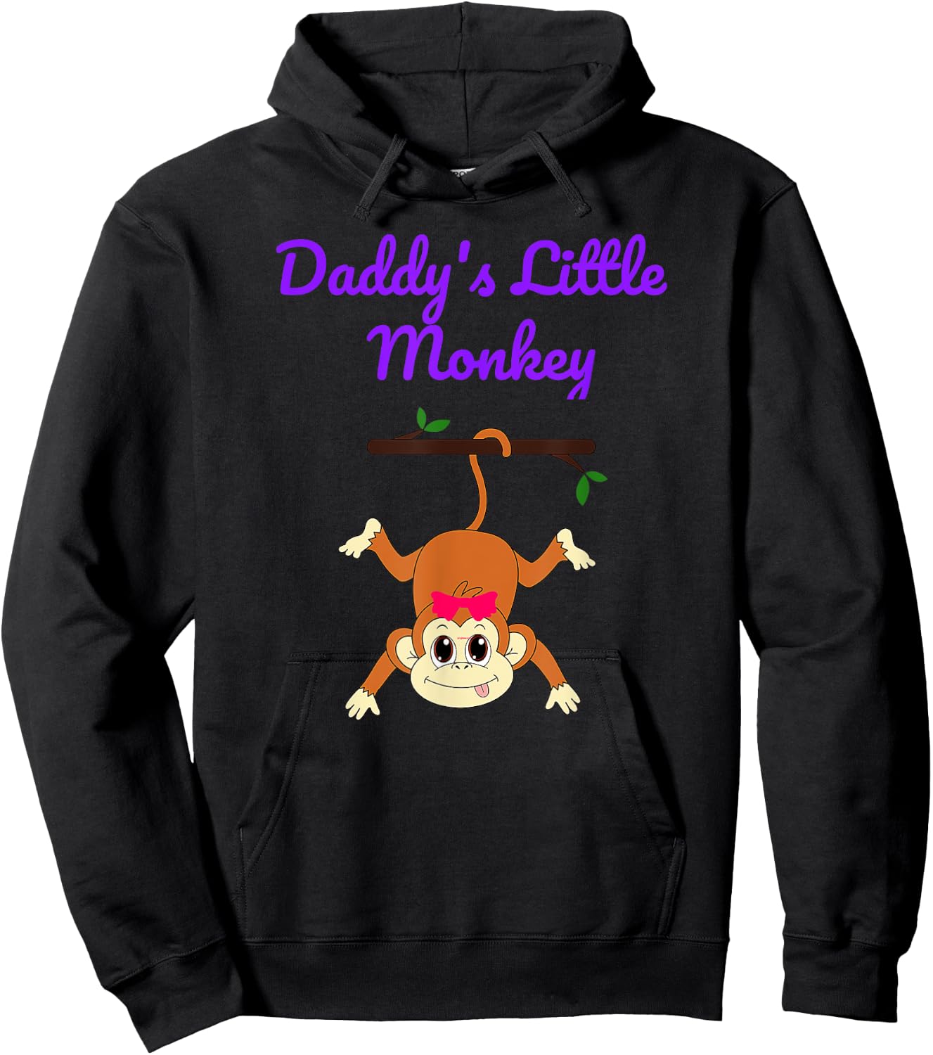 Daddy's Little Monkey Hoodie - Hoodie | Black