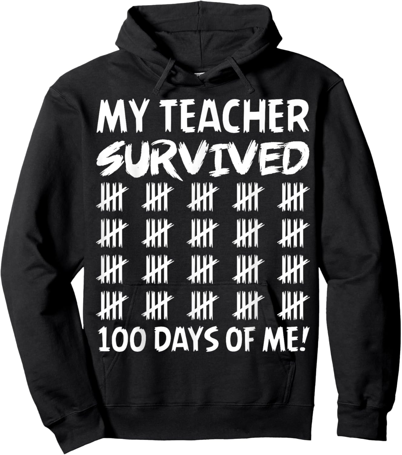 Funny School Boys Girls Kids Shirt Survived 100 Days Of Me Hoodie - Hoodie | Black