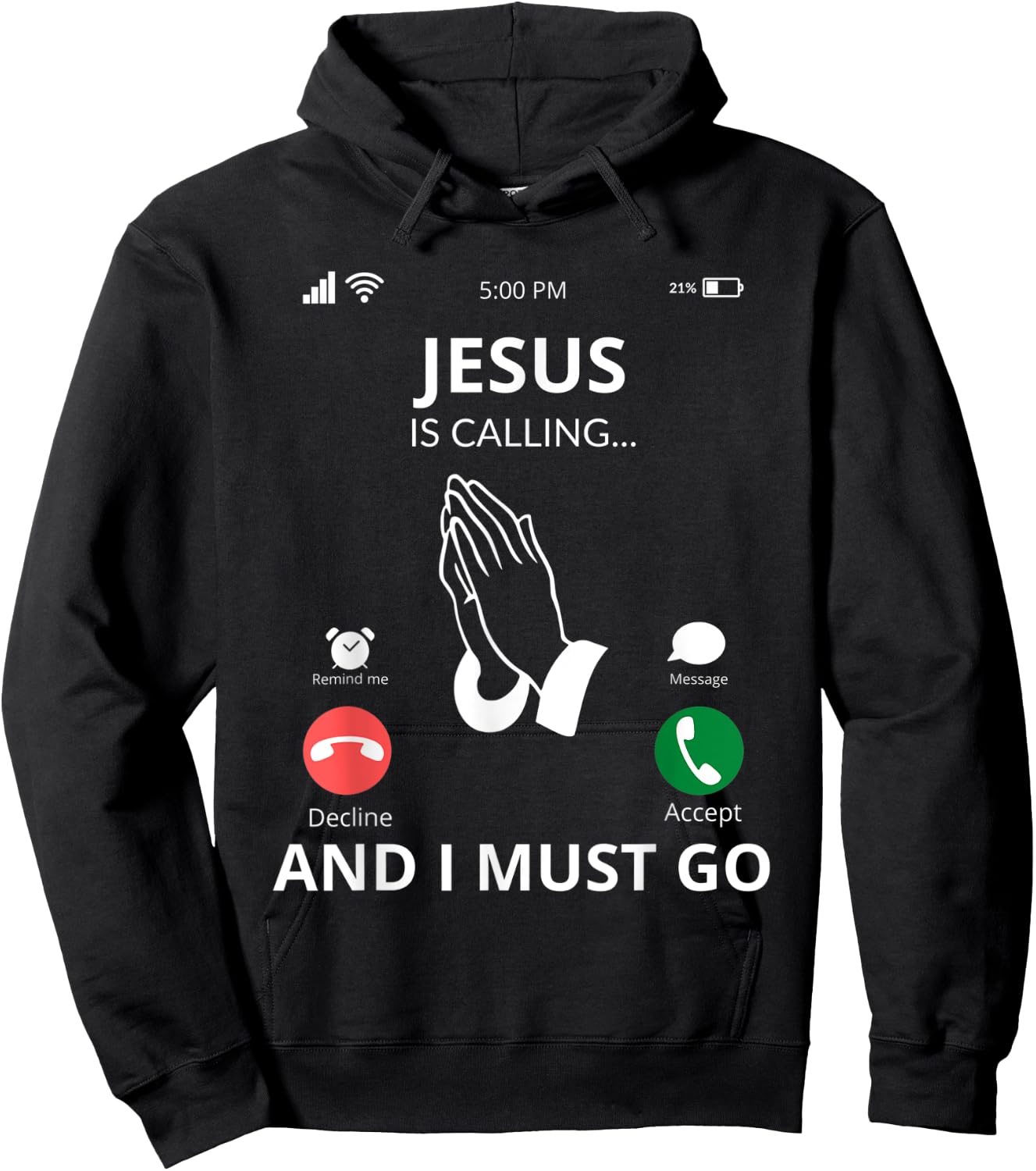 Jesus Is Calling - Christian Gift Hoodie - Hoodie | Black