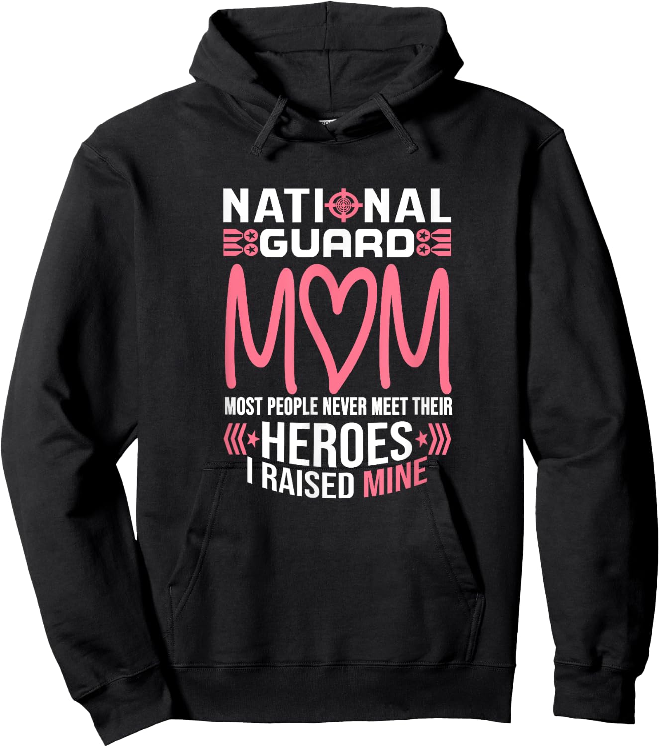 National Guard Mom Shirt Army Heroes Gifts Military family Hoodie - Hoodie | Black