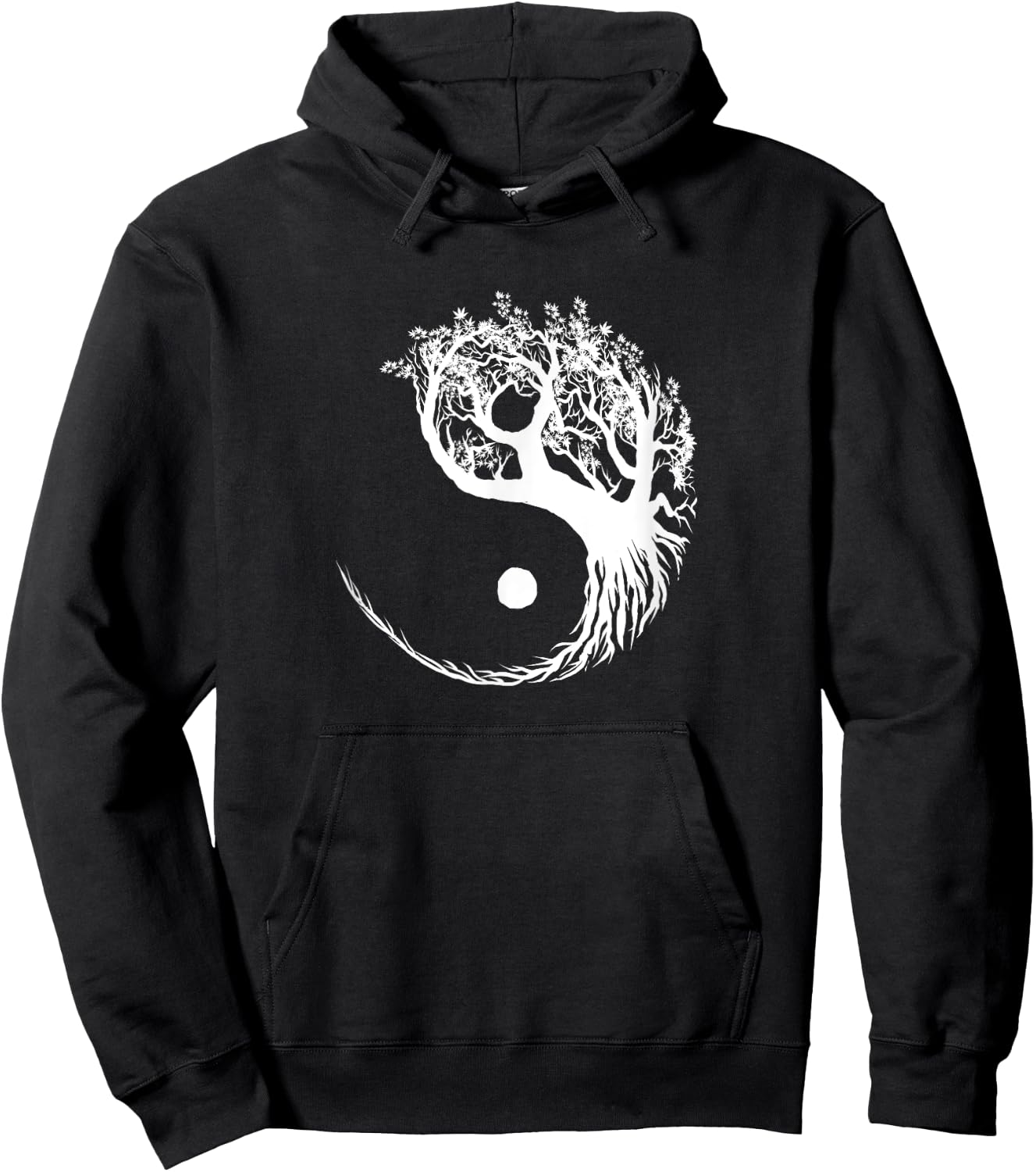 Mandala Yin Yang Bonsai Tree Funny Hippie Gift Women Hoodie - Hoodie | Black