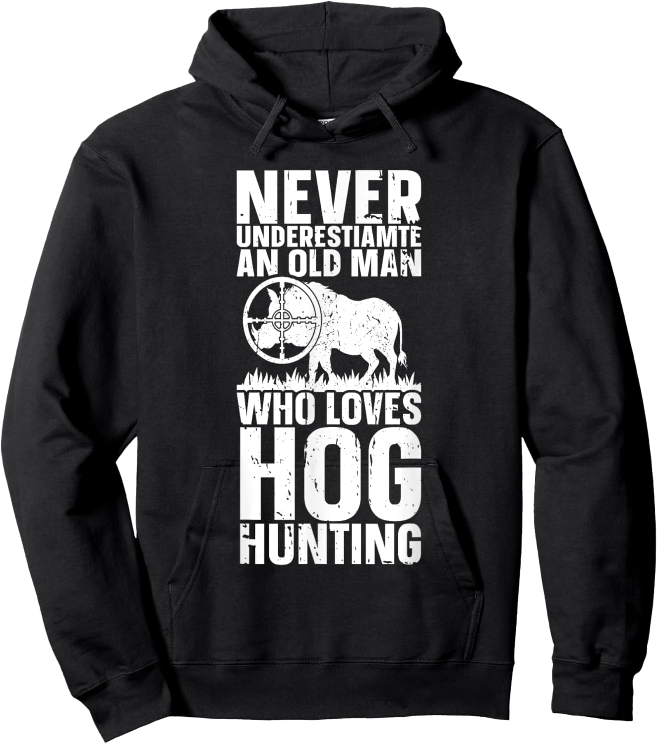 Hog Hunting Boar Wild Hog Pig Hunter Vintage Pig Feral Hogs Hoodie - Hoodie | Black