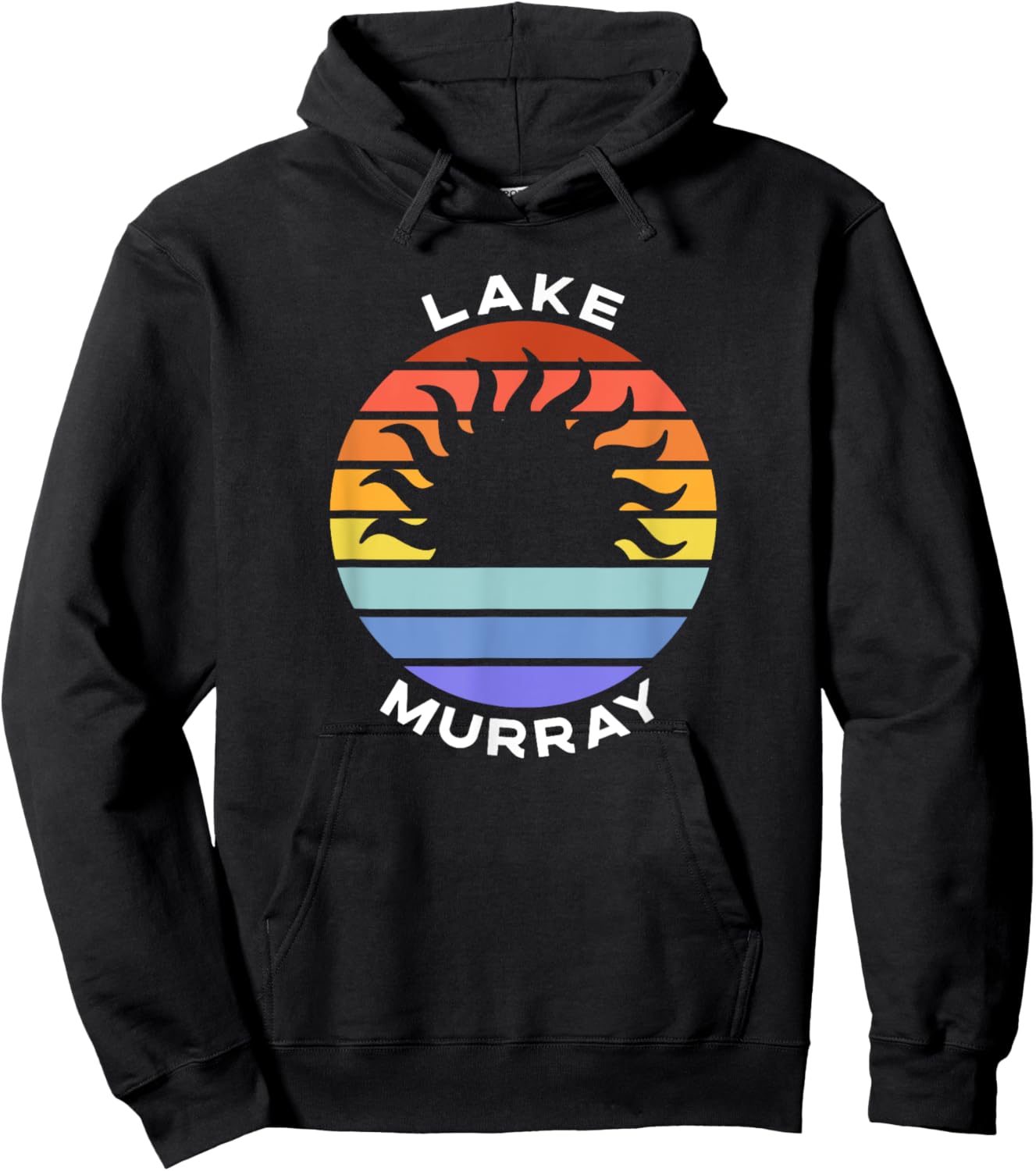 Lake Murray South Carolina SC Retro Sunset Souvenir Vacation Hoodie - Hoodie | Black