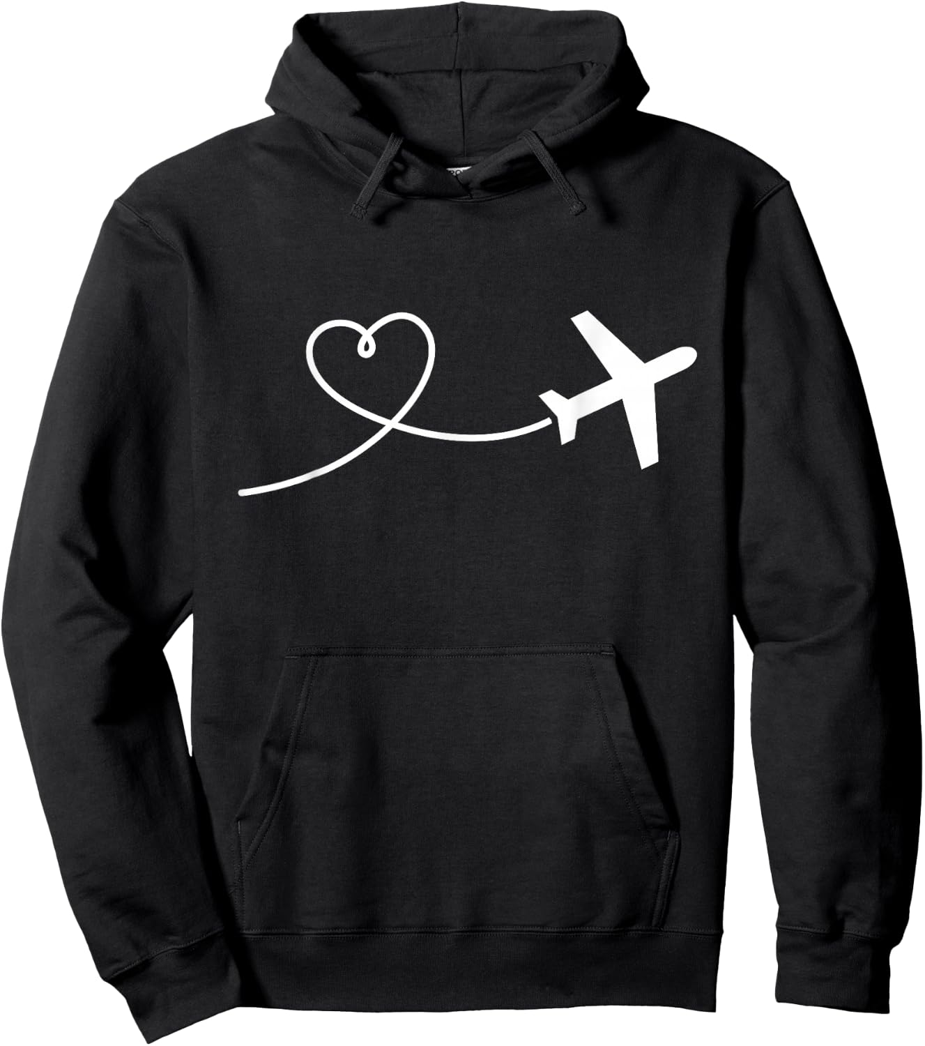 Airplane Heart Hoodie - Hoodie | Black