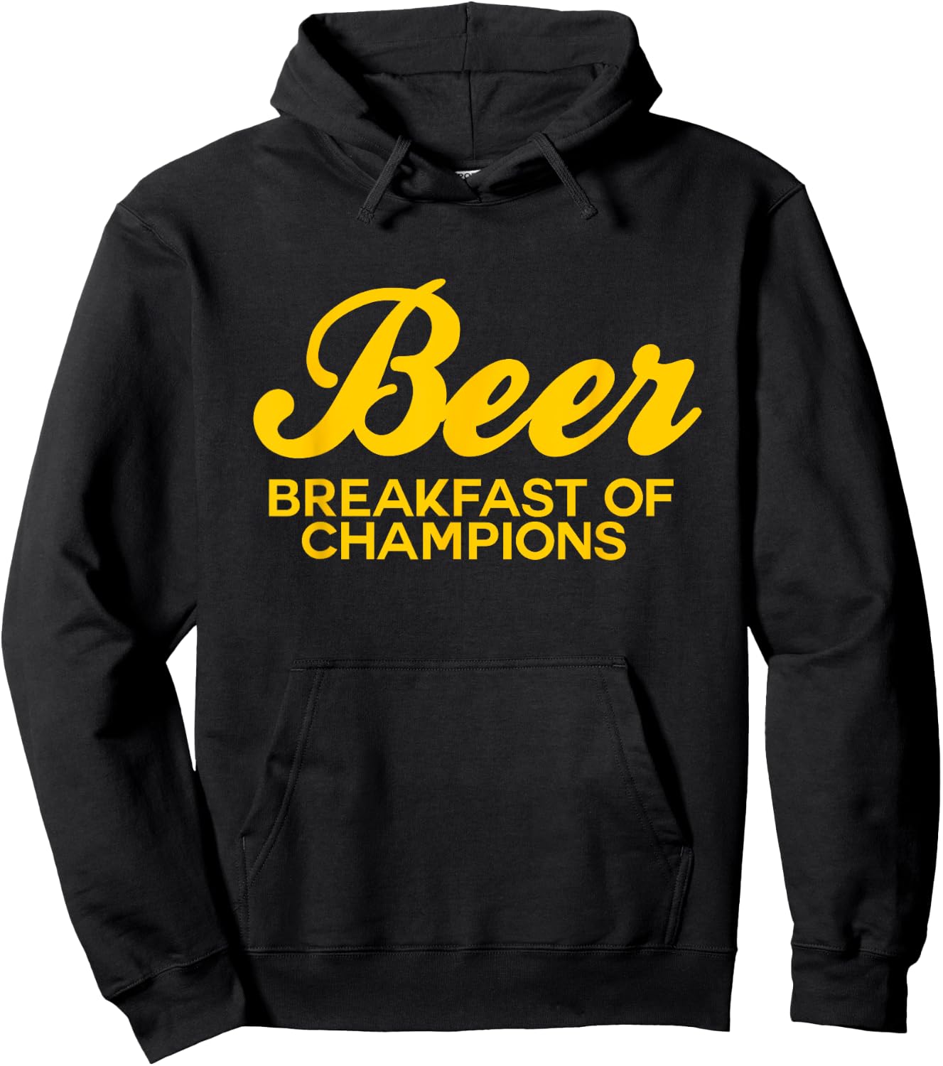 Beer Breakfast of Champions vintage inspired Funny Hoodie - Hoodie | Black