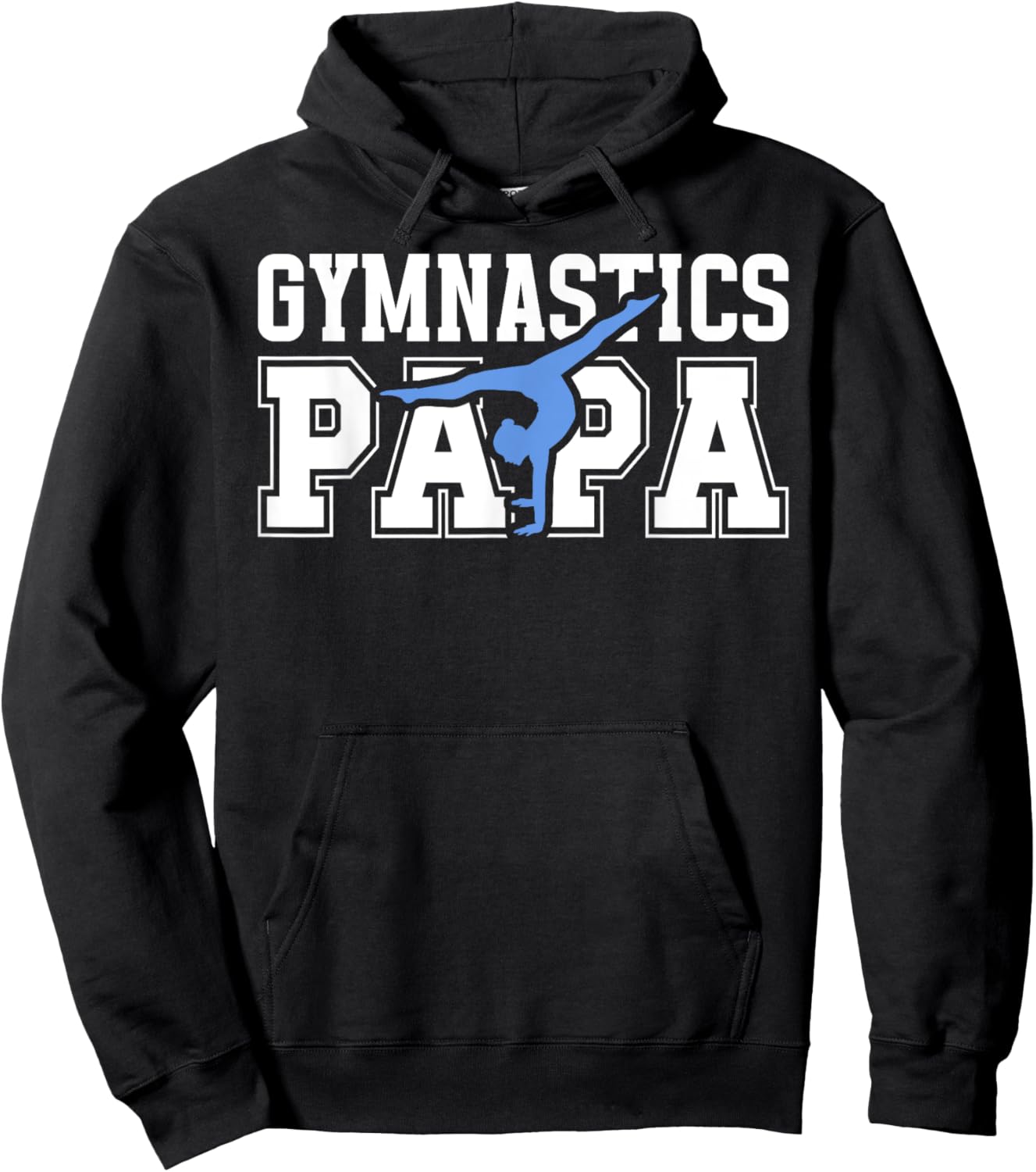 Gymnastics Papa Grandpa Papa Of A Gymnast Papa Hoodie - Hoodie | Black
