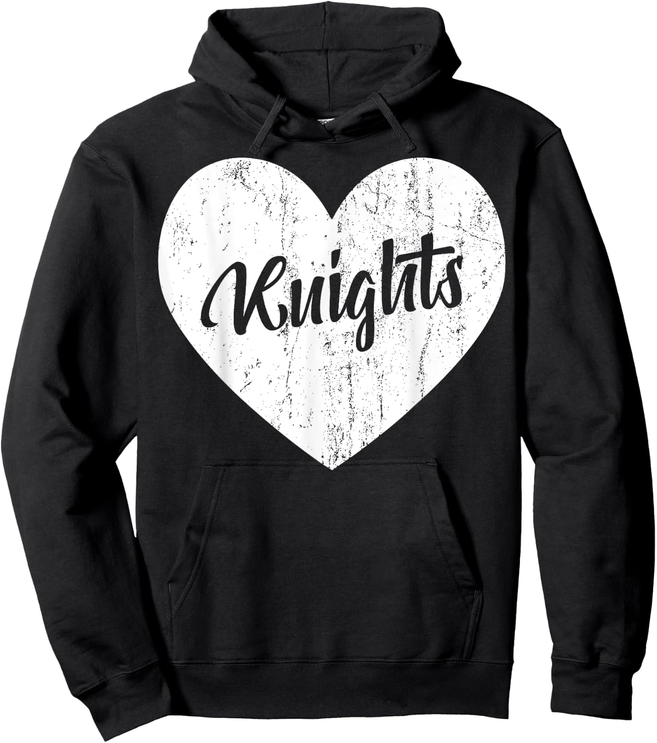 Knights School Sports Fan Team Spirit Mascot Heart Gift Hoodie - Hoodie | Black
